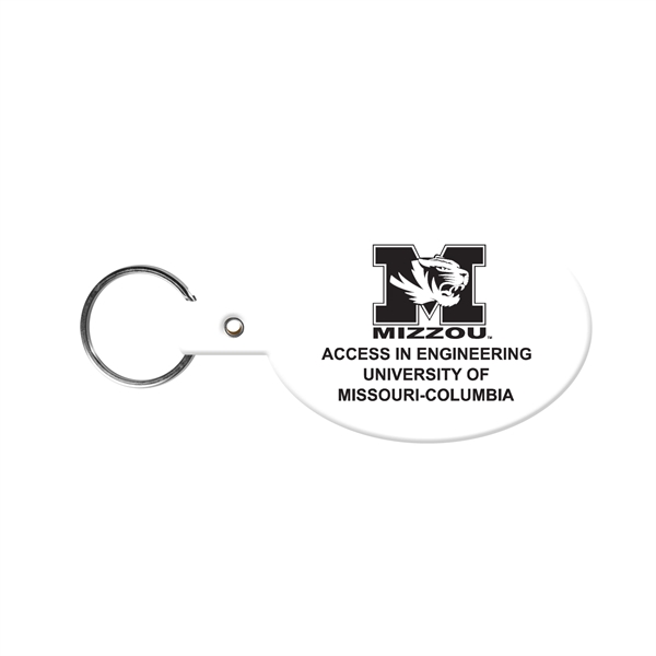 Flexible oval shaped key tag available in 17 different colors and... from ASI 52840 Evans Manufacturing