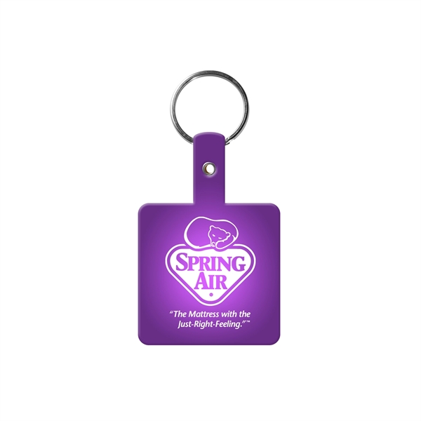 Flexible square shaped key tag made in the USA with a... from ASI 52840 Evans Manufacturing
