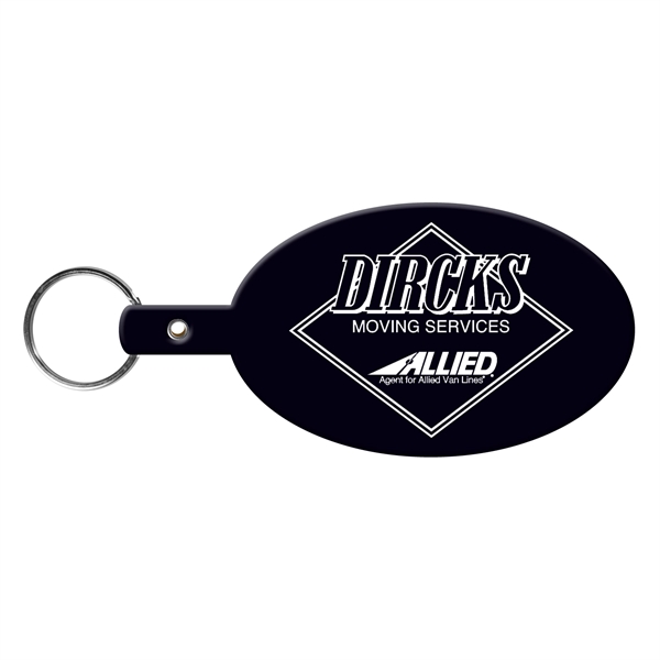 Large flexible oval shaped key tag made in the USA with... from ASI 52840 Evans Manufacturing