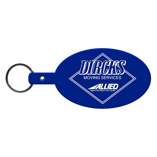 Large flexible oval shaped key tag made in the USA with... from ASI 52840 Evans Manufacturing