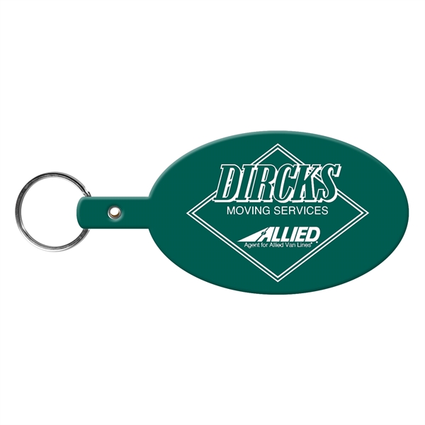Large flexible oval shaped key tag made in the USA with... from ASI 52840 Evans Manufacturing
