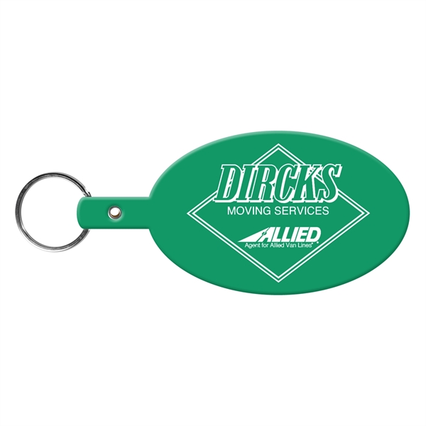 Large flexible oval shaped key tag made in the USA with... from ASI 52840 Evans Manufacturing
