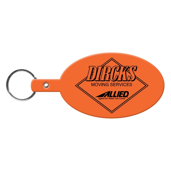 Large flexible oval shaped key tag made in the USA with... from ASI 52840 Evans Manufacturing