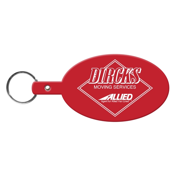 Large flexible oval shaped key tag made in the USA with... from ASI 52840 Evans Manufacturing