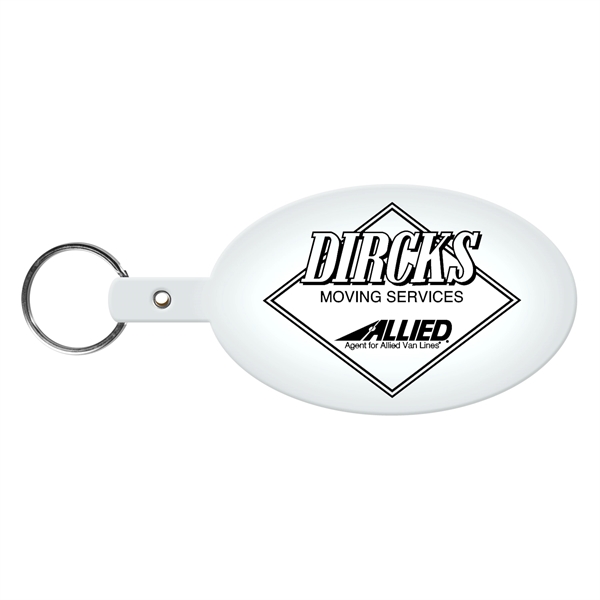 Large flexible oval shaped key tag made in the USA with... from ASI 52840 Evans Manufacturing