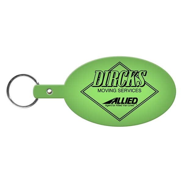 Large flexible oval shaped key tag made in the USA with... from ASI 52840 Evans Manufacturing