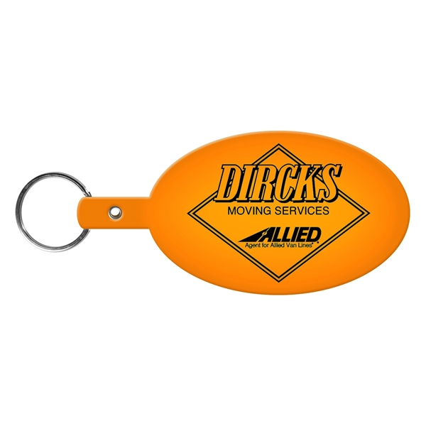 Large flexible oval shaped key tag made in the USA with... from ASI 52840 Evans Manufacturing