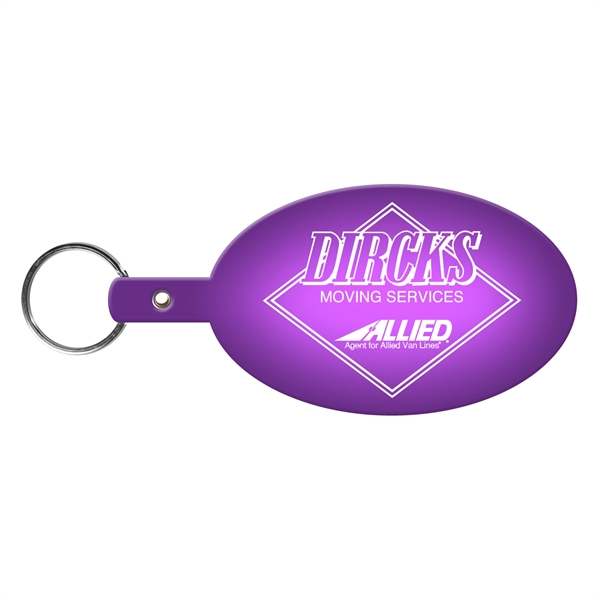 Large flexible oval shaped key tag made in the USA with... from ASI 52840 Evans Manufacturing