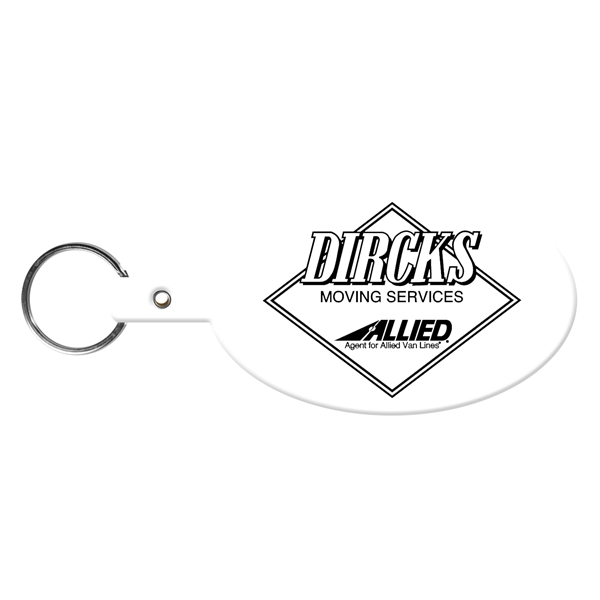 Large flexible oval shaped key tag made in the USA with... from ASI 52840 Evans Manufacturing