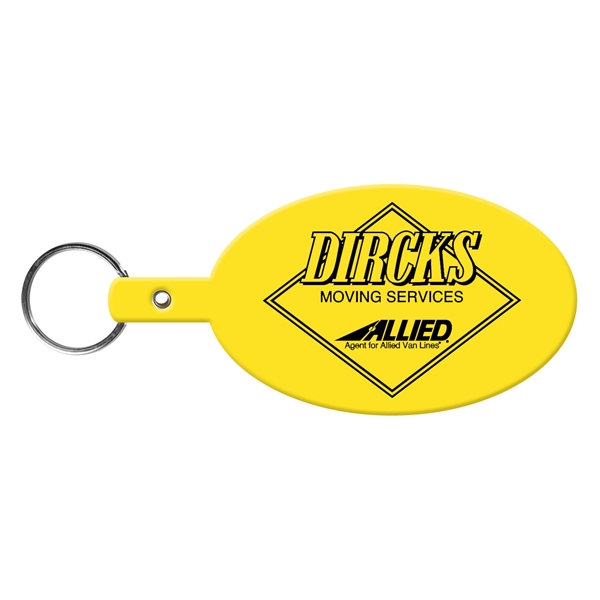 Large flexible oval shaped key tag made in the USA with... from ASI 52840 Evans Manufacturing