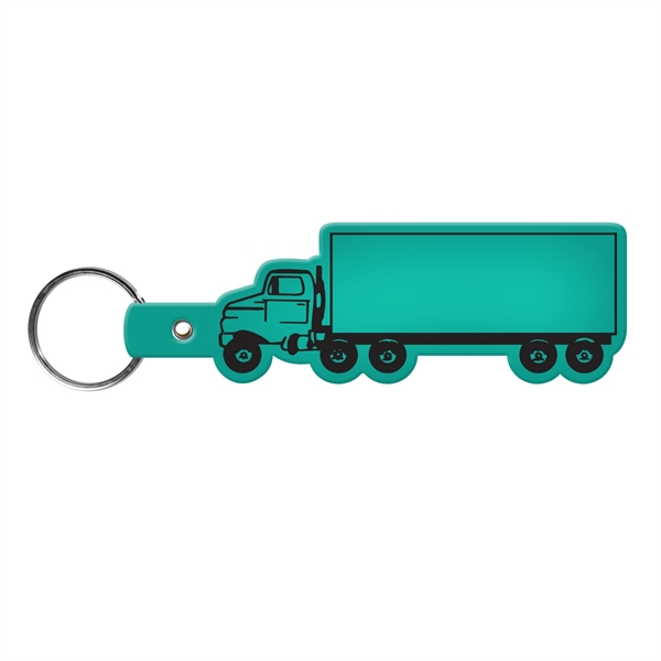 Flexible truck-shaped key tag made in the USA with a 1"... from ASI 52840 Evans Manufacturing
