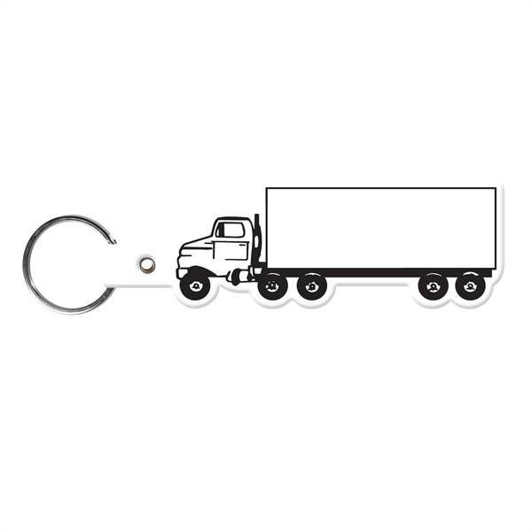 Flexible truck-shaped key tag made in the USA with a 1"... from ASI 52840 Evans Manufacturing