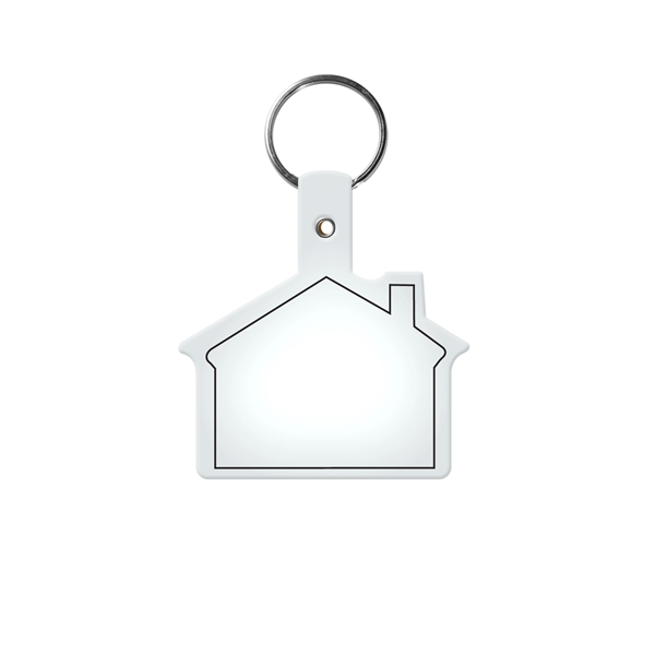 House shaped key tag made in the USA with a 1"... from ASI 52840 Evans Manufacturing