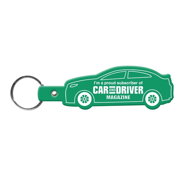Car-shaped key tag made in the USA with a 1" split... from ASI 52840 Evans Manufacturing