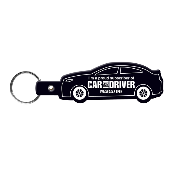 Car-shaped key tag made in the USA with a 1" split... from ASI 52840 Evans Manufacturing