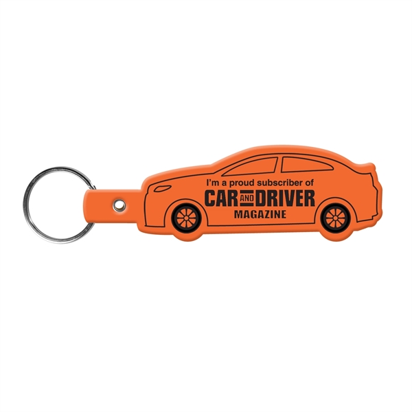 Car-shaped key tag made in the USA with a 1" split... from ASI 52840 Evans Manufacturing