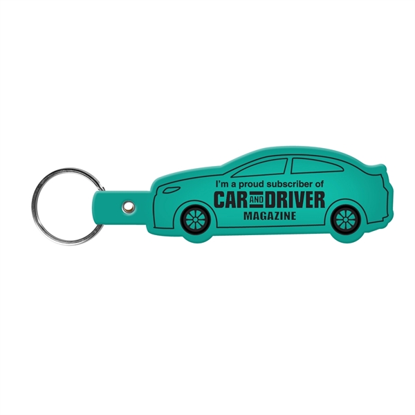 Car-shaped key tag made in the USA with a 1" split... from ASI 52840 Evans Manufacturing