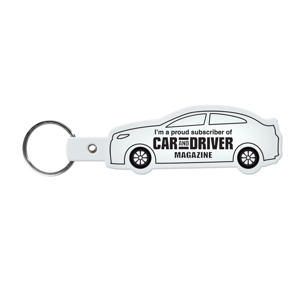 Car-shaped key tag made in the USA with a 1" split... from ASI 52840 Evans Manufacturing