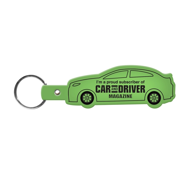 Car-shaped key tag made in the USA with a 1" split... from ASI 52840 Evans Manufacturing