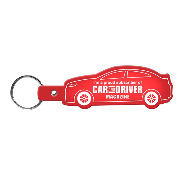 Car-shaped key tag made in the USA with a 1" split... from ASI 52840 Evans Manufacturing