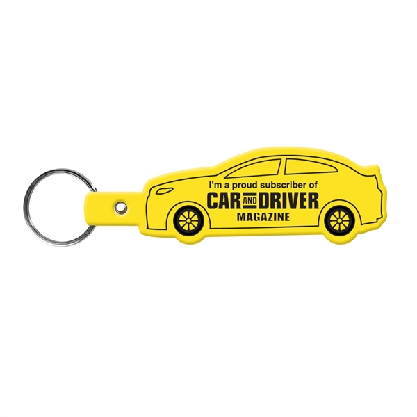 Car-shaped key tag made in the USA with a 1" split... from ASI 52840 Evans Manufacturing