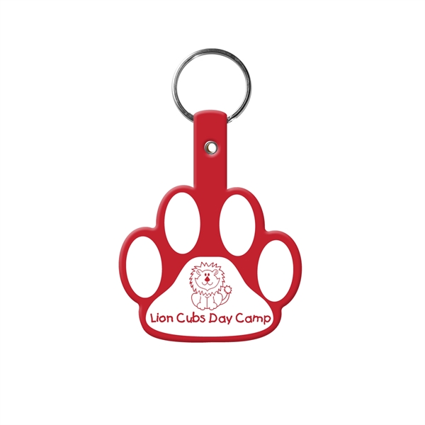 Flexible paw shaped key tag made in the USA with a... from ASI 52840 Evans Manufacturing