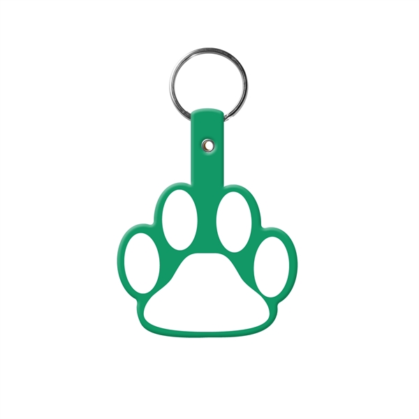 Flexible paw shaped key tag made in the USA with a... from ASI 52840 Evans Manufacturing