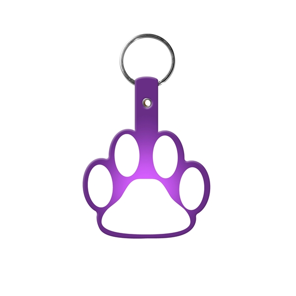 Flexible paw shaped key tag made in the USA with a... from ASI 52840 Evans Manufacturing