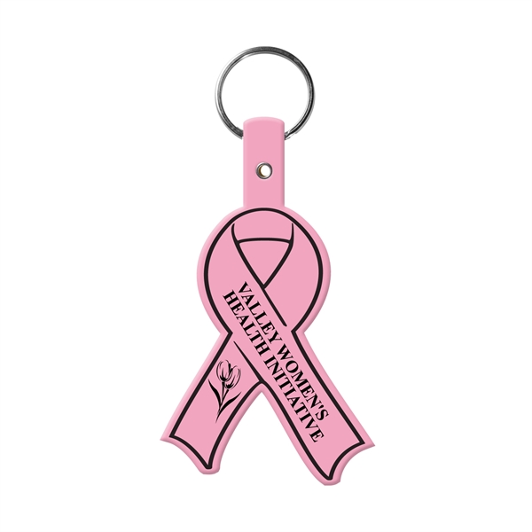 Flexible awareness ribbon shaped key tag key fob made in the... from ASI 52840 Evans Manufacturing