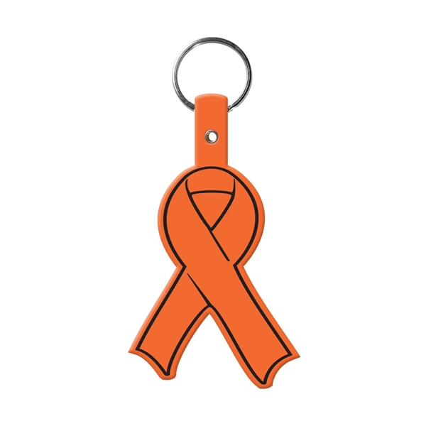 Flexible awareness ribbon shaped key tag key fob made in the... from ASI 52840 Evans Manufacturing