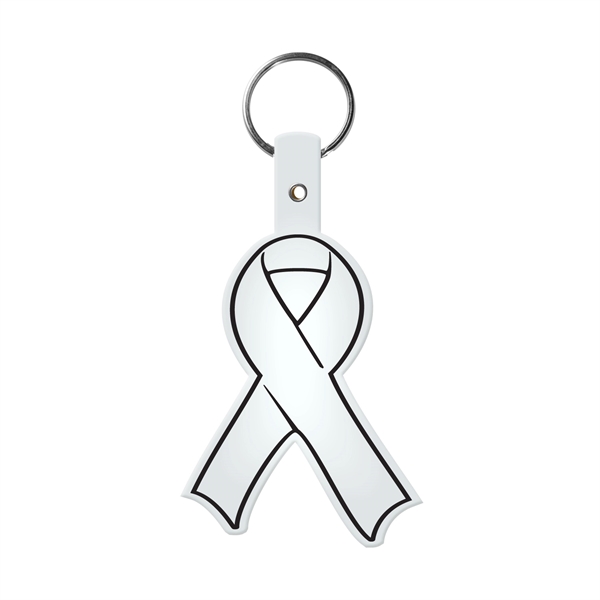 Flexible awareness ribbon shaped key tag key fob made in the... from ASI 52840 Evans Manufacturing
