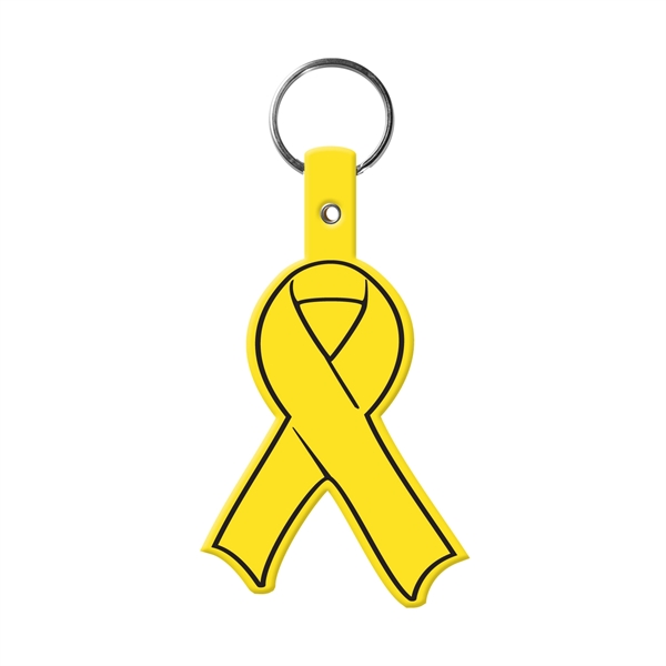 Flexible awareness ribbon shaped key tag key fob made in the... from ASI 52840 Evans Manufacturing