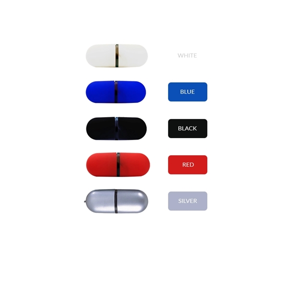 Pill shaped USB flash drive available in several colors and capacities... from ASI 37218 Athena Promo (tm)
