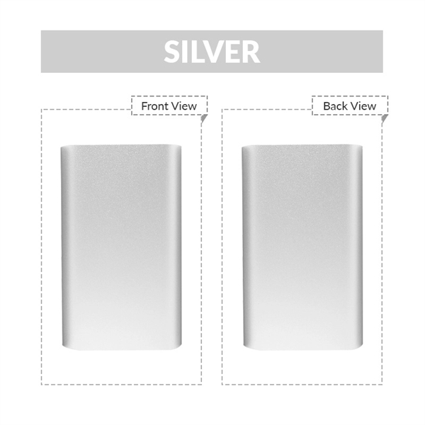 Rectangular power bank with metallic finish. Capacities: 4000 mAh, 4400 mAh,... from ASI 37218 Athena Promo (tm)