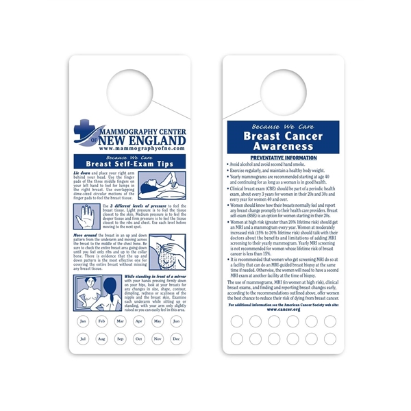 3 1/4" x 8" hanging self-examination cards for men and women... from ASI 42393 Budgetcard Inc / Budget Line