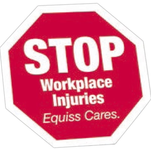 3" x 3" octagon shaped clear polyester decal with permanent adhesive... from ASI 56950 Gill Studios Inc / Gill-Line®