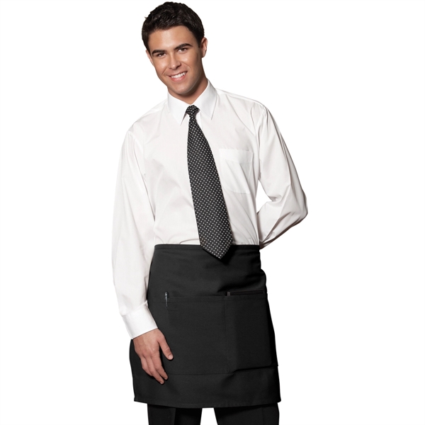 19" x 27" Black half bistro waist apron.... from ASI 98085 Wolfmark