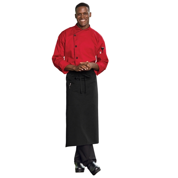 33" L x 28" W Black long full bistro waist apron.... from ASI 98085 Wolfmark