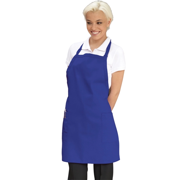 Royal blue 30" L x 23" W deluxe long bib apron... from ASI 98085 Wolfmark
