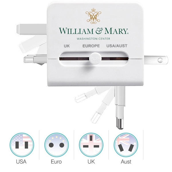 This World Travel Adapter with 2 USB Ports is available in... from ASI 79909 Promotek / Promotek™