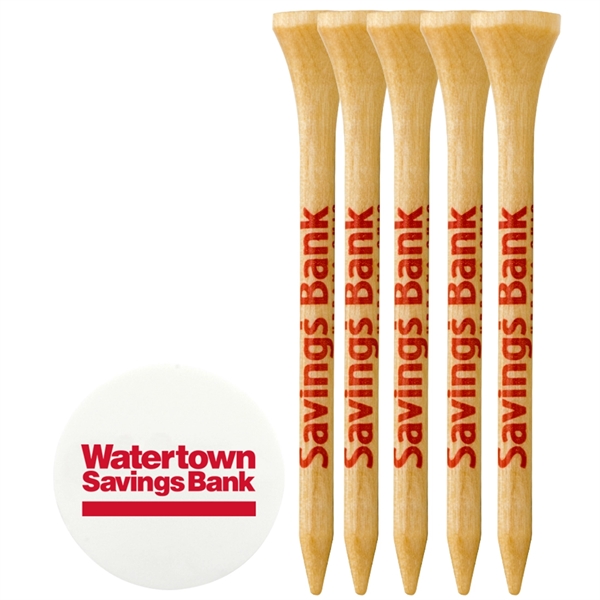 Pack of five, 2-3/4 wood golf tees and a plastic golf... from ASI 38120 Ball Pro / Diversified Quality Kitchenware