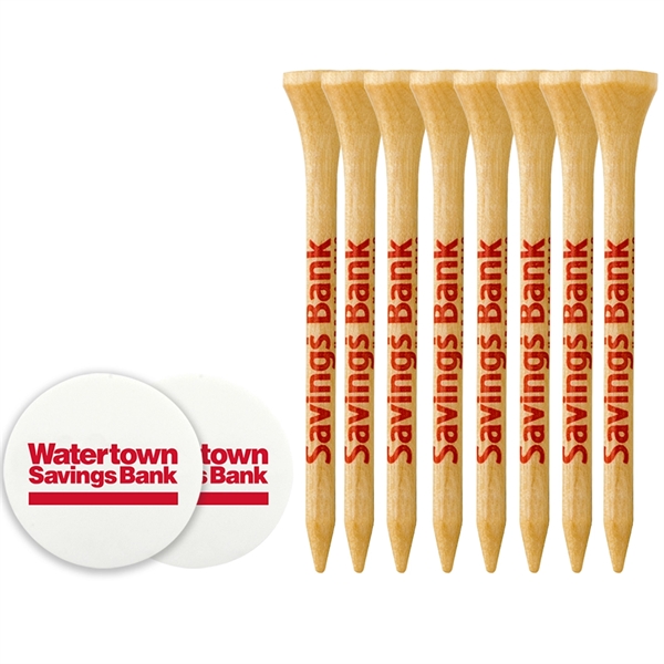 Pack of eight, 3-1/4 wood golf tees and two plastic golf... from ASI 38120 Ball Pro / Diversified Quality Kitchenware