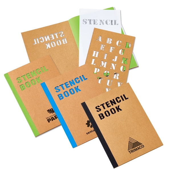 5 3/4" x 8 1/4" book with five pages of stencils... from ASI 63549 Jornik Manufacturing Corp / Jornik