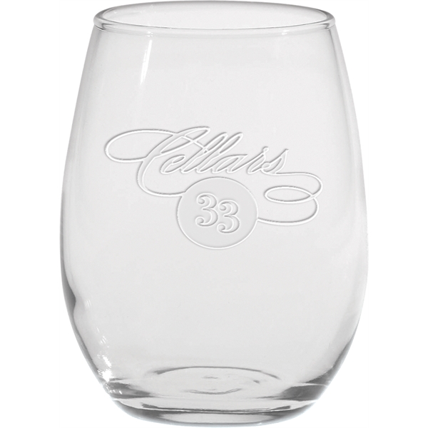 9 oz. stemless white wine glass with rounded design and customization.... from ASI 71920 Moderne Glass Company Inc / Glass America®