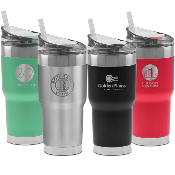 27 oz. stainless steel tumbler with double wall vacuum insulation and... from ASI 71920 Moderne Glass Company Inc / MB Works Premium Line