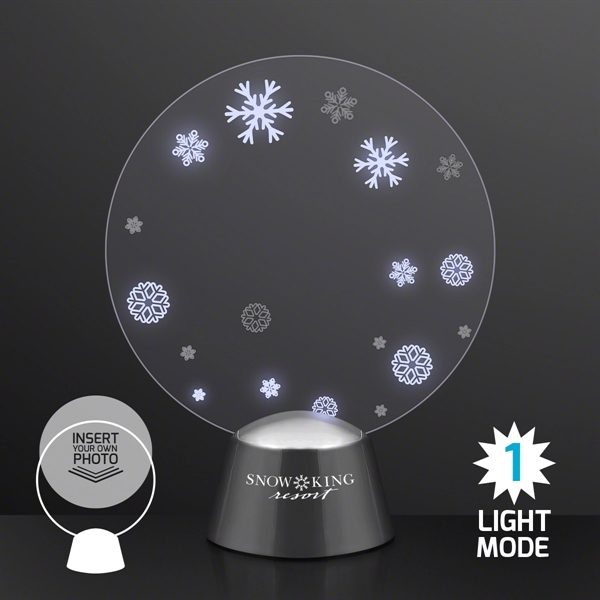 Blank or imprinted. Animated LED Snowflakes Picture Frame, Insert Your Own... from ASI 34194 ALightPromos / Alight Promotional Products
