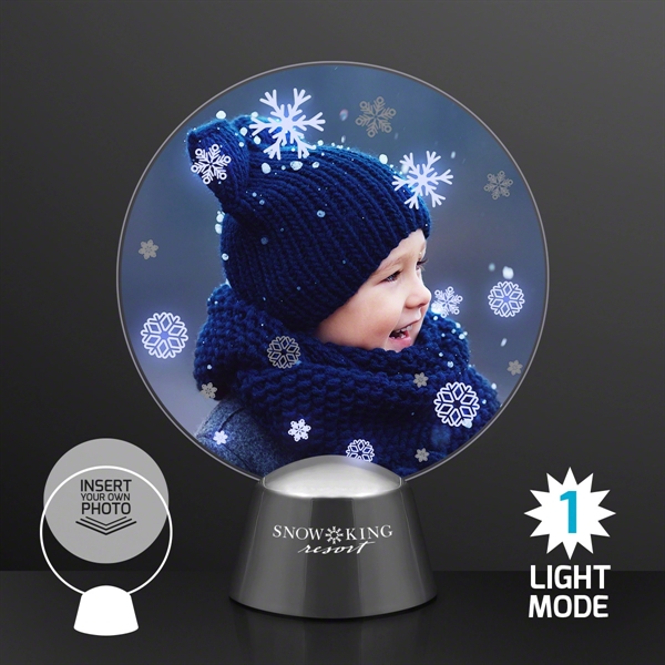 Blank or imprinted. Animated LED Snowflakes Picture Frame, Insert Your Own... from ASI 34194 ALightPromos / Alight Promotional Products
