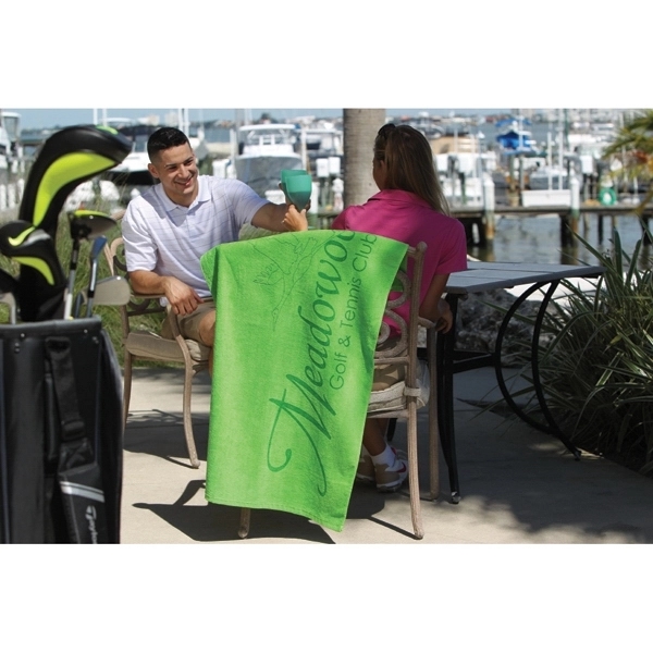 100% cotton terry velour caddy towel measuring 24" x 42"... from ASI 79750 Pro Towels