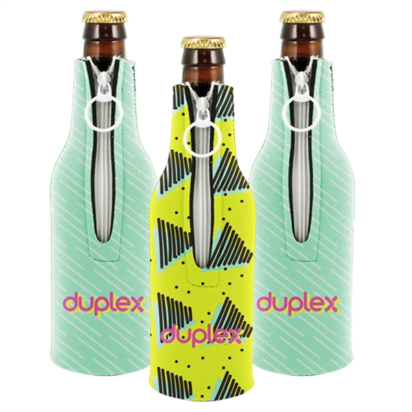 7.625" x 2.125" high-quality neoprene bottle holder with pull-tab zipper and... from ASI 74710 Numo / NUMO