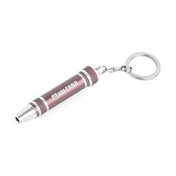 3-in-1 mini multi-tool screwdriver keychain made of aluminum that measures 3... from ASI 88060 Snugz/USA Inc / Sweda®